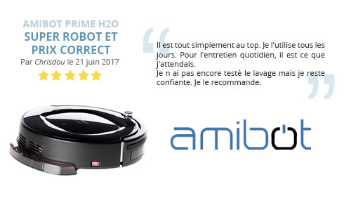 avis client robot aspirateur prime h2o amibot
