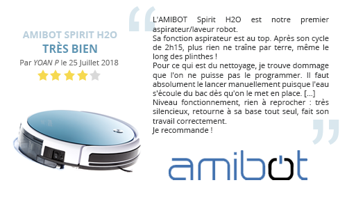 avis client AMIBOT Spirit H2O robot aspirateur