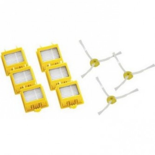 Kit d'accessoires 6 filtres et 3 brosses latérales ROOMBA série 7XX