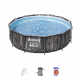 BESTWAY Steel Pro Max 366x100cm piscine hors sol ronde effet bois contenu boite
