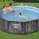 BESTWAY Steel Pro Max 366x100cm piscine hors sol ronde effet bois environnement